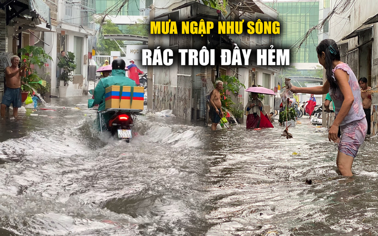 Người dân ngán ngẩm cảnh 'cứ mưa là ngập như sông giữa Sài Gòn'