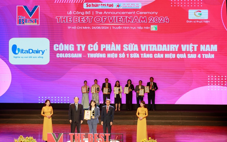 Sản phẩm ColosGain của VitaDairy vào Top 10 The Best of Việt Nam 2024