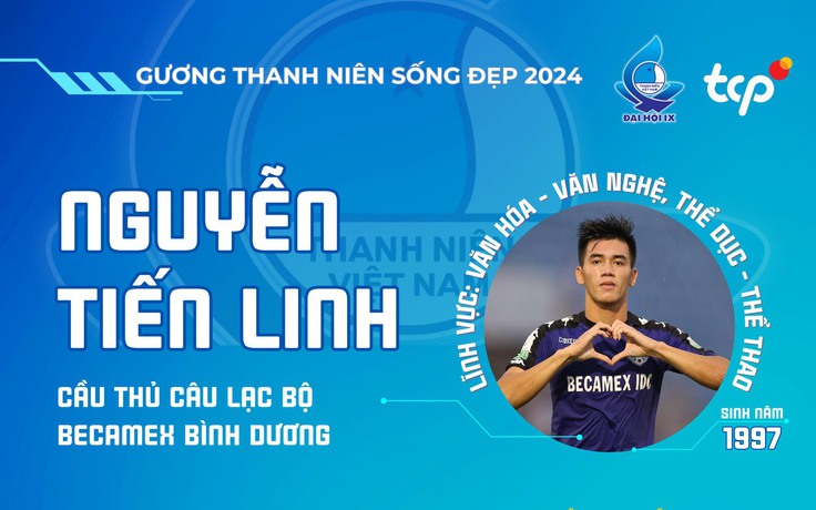 Tiến Linh vinh dự nhận giải thưởng 'Thanh niên sống đẹp'