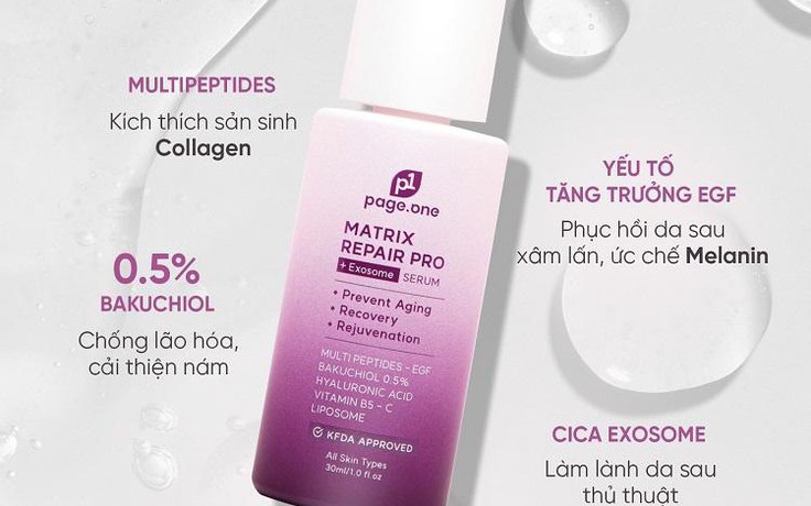 Phục hồi đa tầng với Multi Peptides - Serum Page One Matrix Repair