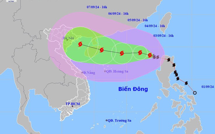 Bão số 3 tăng 6 cấp trên Biển Đông, có thể đánh chìm tàu trọng tải lớn