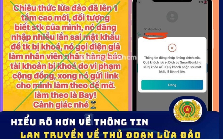 Chiêu trò 'nhập sai số mật khẩu tài khoản ngân hàng'