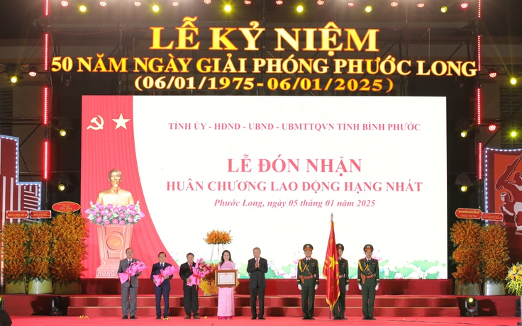 Tổng Bí thư Tô Lâm dự lễ kỷ niệm 50 năm ngày giải phóng Phước Long