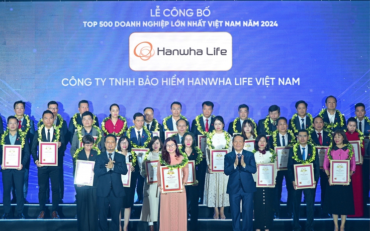 Hanwha Life thăng hạng trong Top 500 Doanh nghiệp lớn nhất Việt Nam năm 2024