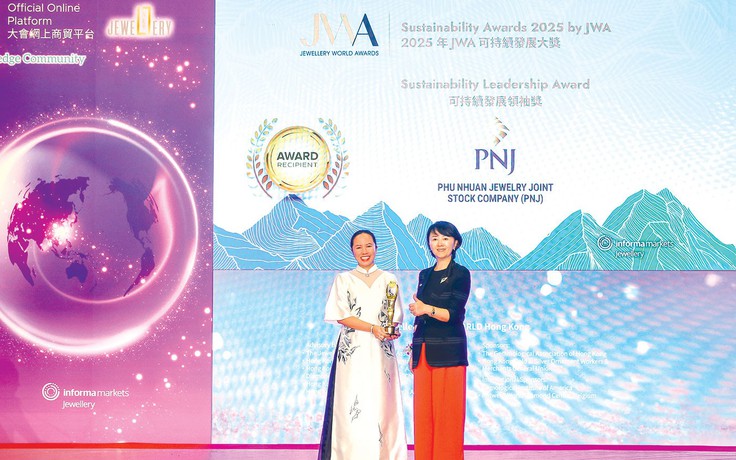 PNJ được JWA vinh danh về phát triển bền vững