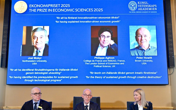 Giải Nobel Kinh tế vinh danh nghiên cứu về tăng trưởng