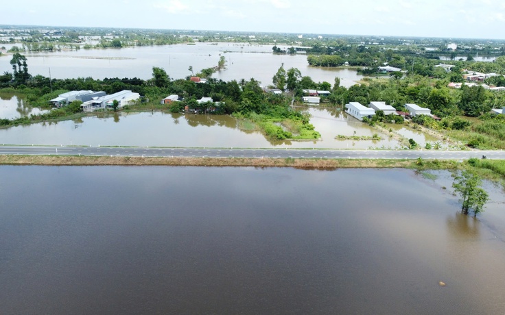 Đường tránh Cao Lãnh xuyên qua cánh đồng mùa nước nổi sắp hoàn thành