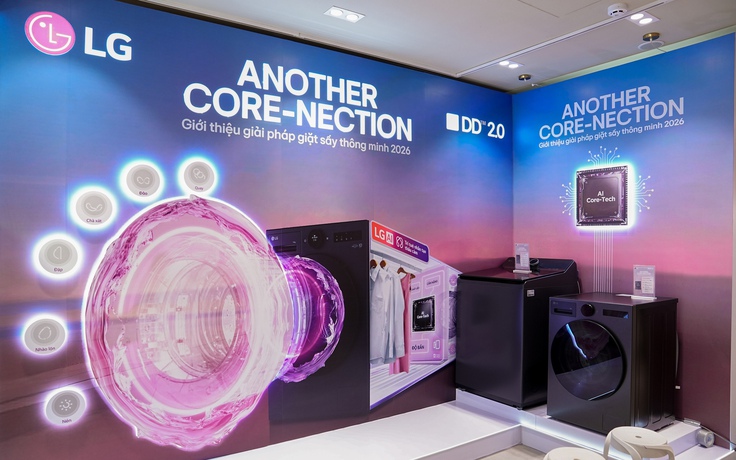 LG ra mắt dải sản phẩm giặt sấy 2026 thông minh mới