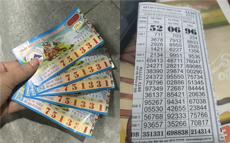 Trúng lớn xổ số miền Nam ngày 23 tháng 10, khách tức tốc đi đổi thưởng