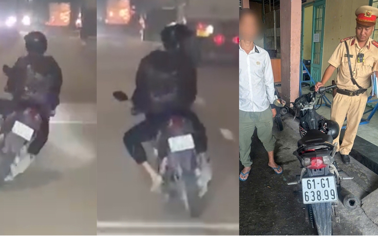 Lạng lách trước đầu ô tô, nam thanh niên bị CSGT TP.HCM phạt 9 triệu