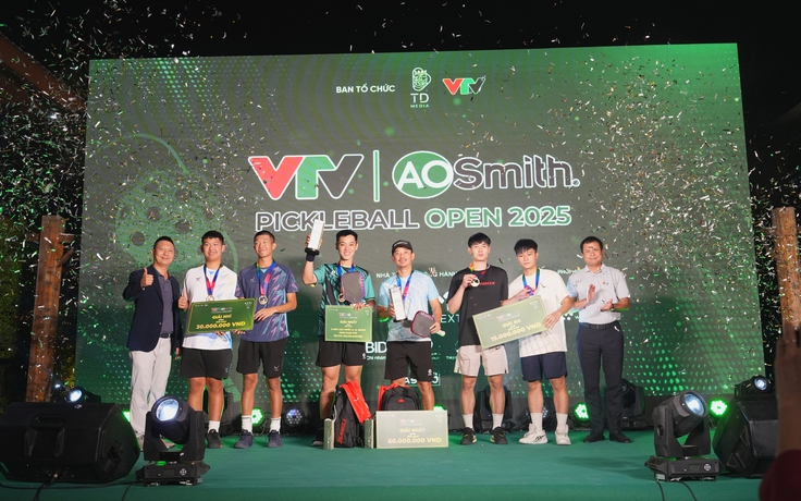 Đỗ Minh Quân và Trương Vinh Hiển đăng quang giải pickleball VTV Open 