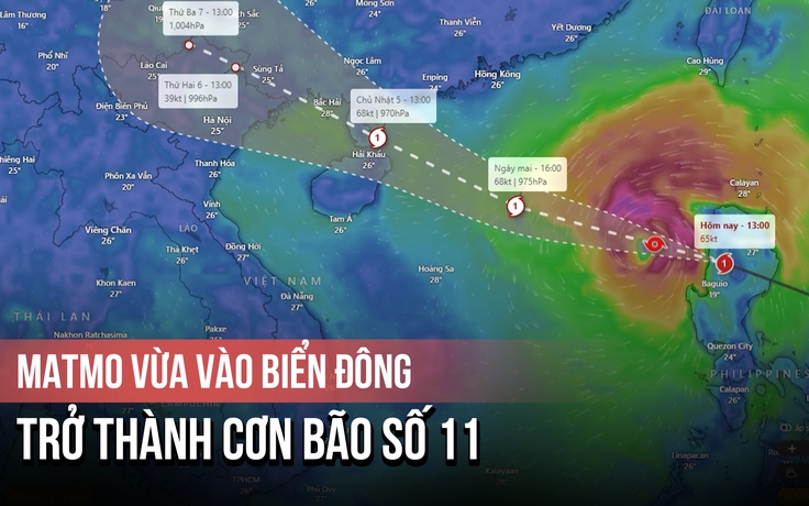 2 kịch bản dự báo hướng di chuyển của bão Matmo: Xác suất hơn 70% di chuyển lệch Bắc