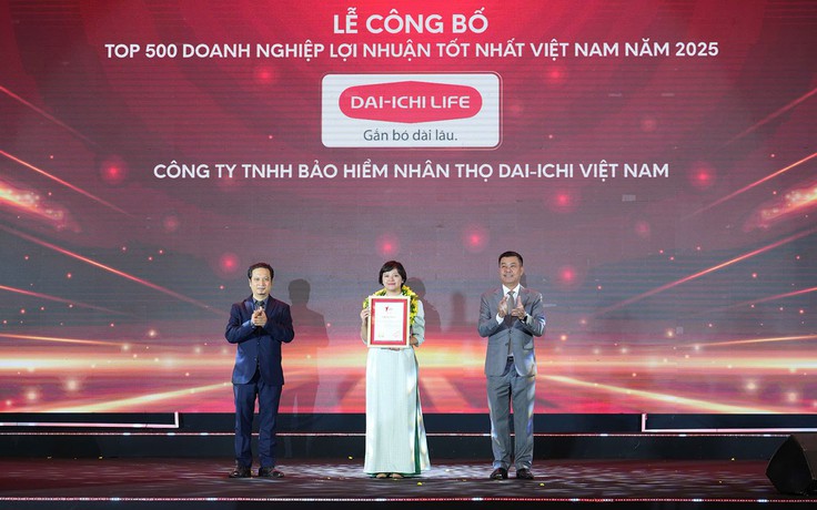 Dai-ichi Life Việt Nam vinh dự nhận 'Top 500 Doanh nghiệp Lợi nhuận tốt nhất Việt Nam'