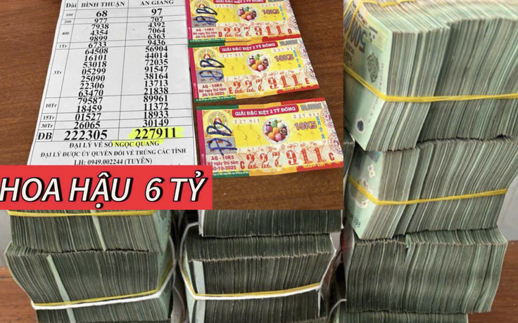 Trúng độc đắc xổ số miền Nam, người phụ nữ... bỏ 6 tỉ vào balo mang về