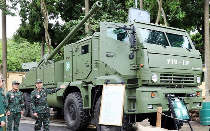 Hình ảnh pháo tự hành PTH-130 của Việt Nam lần đầu xuất hiện