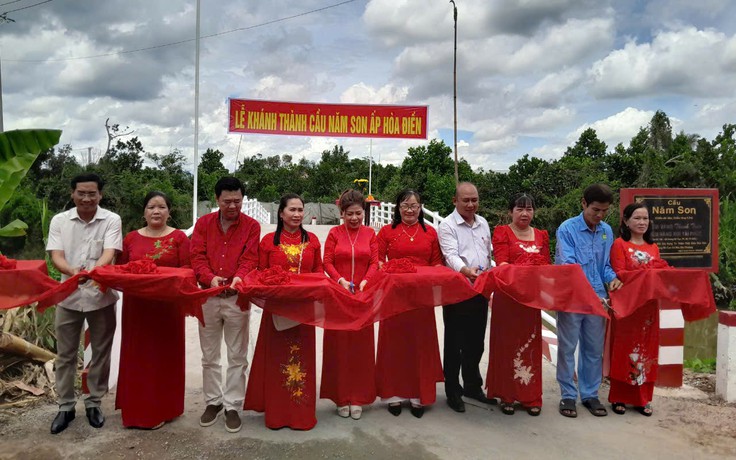 Tiệm vàng Kim Tài Phúc tài trợ xây cầu dân sinh tại xã Cái Bè, Đồng Tháp