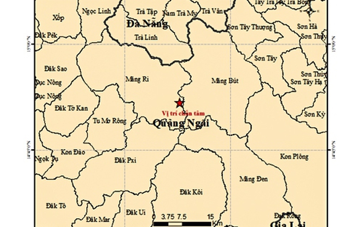 Động đất 4,9 độ Richter ở Quảng Ngãi, người dân Gia Lai cũng cảm nhận rung lắc