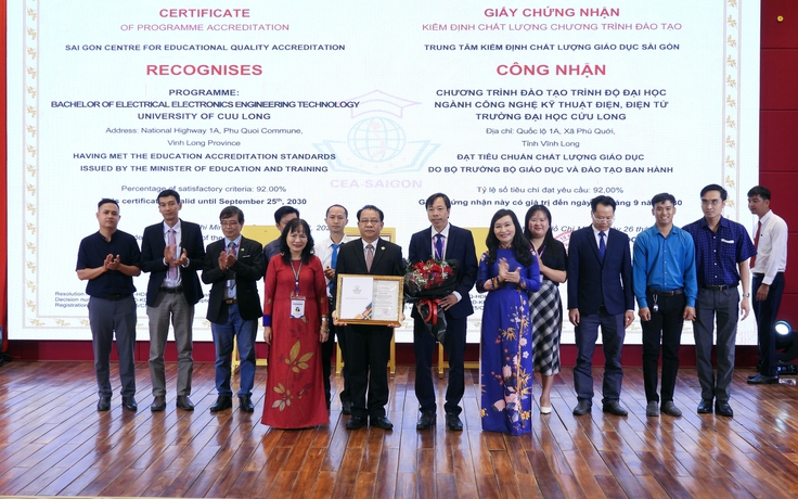 Trường ĐH Cửu Long thêm 3 chương trình đào tạo đạt chuẩn kiểm định chất lượng