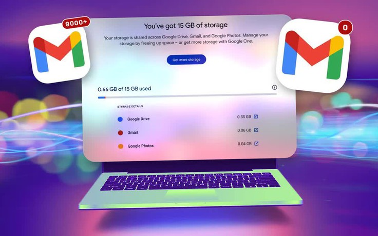 Mẹo giải phóng bộ nhớ Gmail