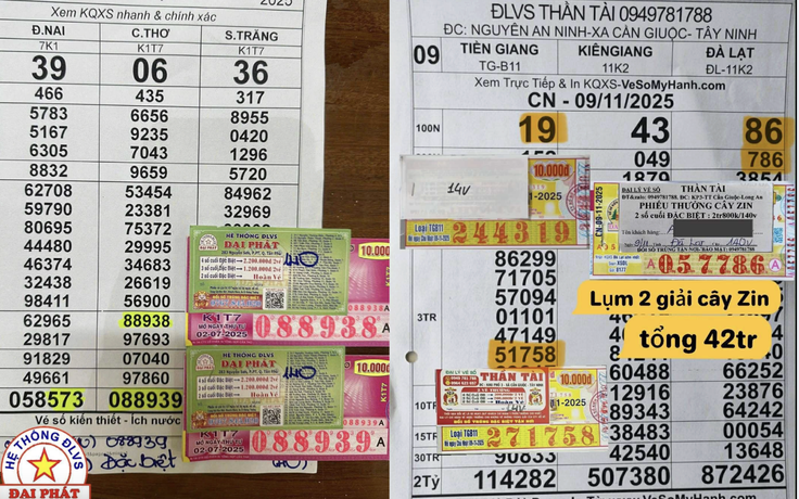 Mua nguyên cây vé 140 tờ, bất ngờ trúng 2 giải xổ số miền Nam