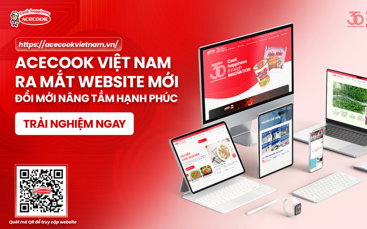 Acecook Việt Nam ra mắt website mới nhân dịp kỷ niệm 30 năm ngày bán hàng đầu tiên