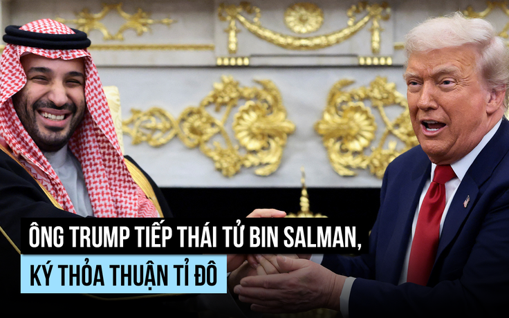 Ông Trump trải thảm đỏ tiếp Thái tử Ả Rập Xê Út, ký thỏa thuận hàng trăm tỉ đô