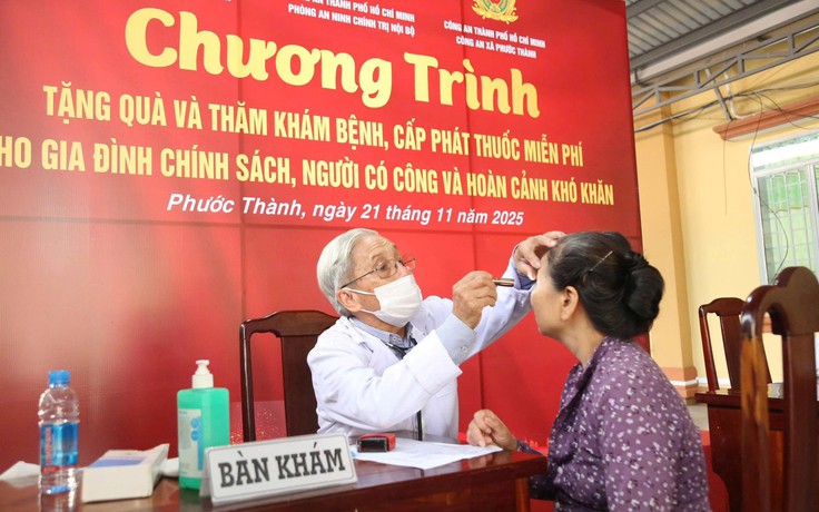 Công an TP.HCM tổ chức khám bệnh miễn phí, tặng quà cho người dân