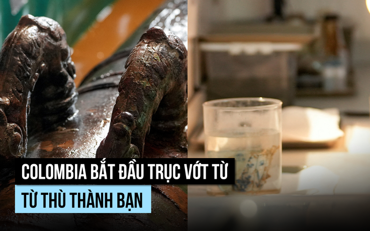Những hiện vật đầu tiên từ 'kho báu tàu đắm' tỉ đô ngoài khơi Colombia