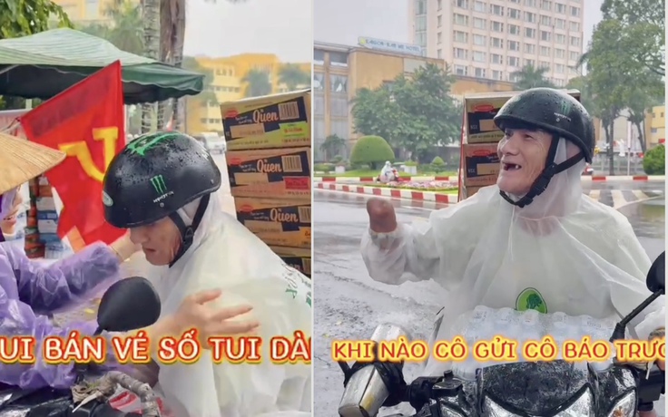 Ông cụ bán vé số chở mì gói cứu trợ: Nói một câu làm ai cũng nghẹn