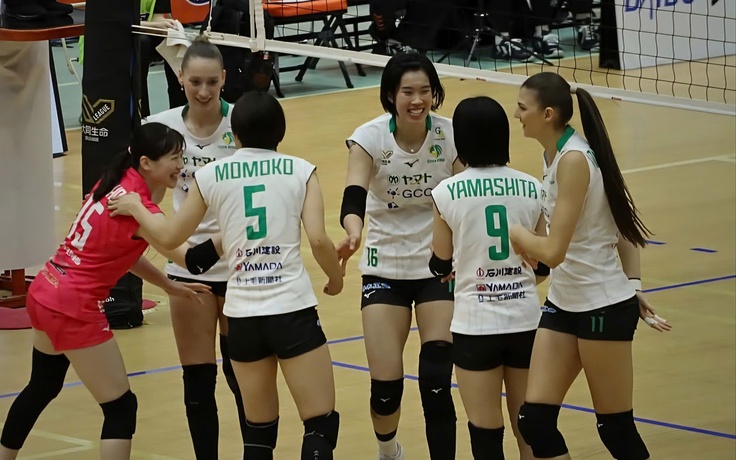 Thanh Thúy rực sáng đưa CLB Gunma Green Wings vào tốp 5 giải bóng chuyền Nhật Bản 