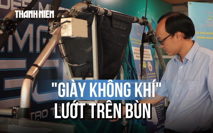 Lạ mắt 'giày không khí' lướt trên bùn tại chung kết khởi nghiệp nông nghiệp CNC 2025