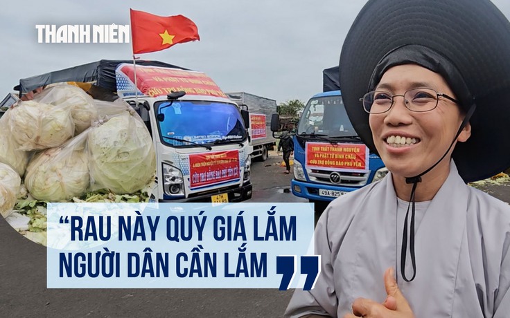 Rong ruổi xe rau cứu trợ: Sư cô gom hàng tấn rau về rốn lũ Đắk Lắk