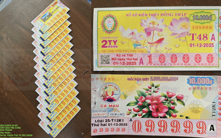 14 vé tứ quý 9999 trúng xổ số miền Nam ngày 30 tháng 11 đài Tiền Giang