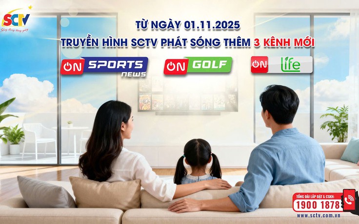 SCTV mở rộng nội dung truyền hình với 3 kênh mới từ 1.11.2025