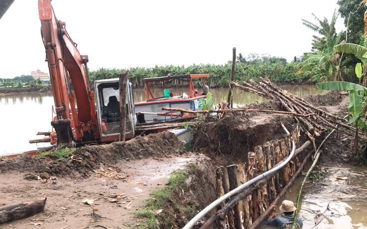Cần Thơ: Vỡ đê ở cồn Sơn