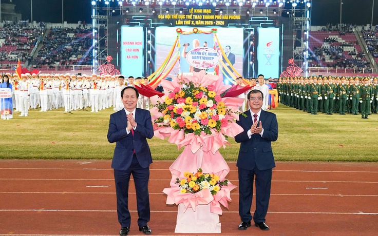 Hải Phòng khai mạc Đại hội Thể thao sôi động, đoàn kết và đầy cảm hứng