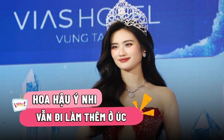 Hoa hậu Ý Nhi vẫn đi bán hàng sau khi trở về từ Hoa hậu Thế giới