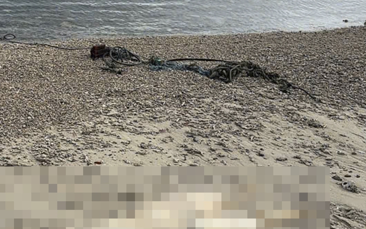Một thi thể không còn nguyên vẹn trôi dạt vào bờ biển Quảng Ngãi