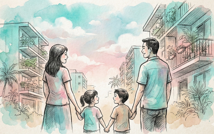 Từ 2026, gia đình sinh 2 con được ưu tiên mua nhà xã hội thế nào?