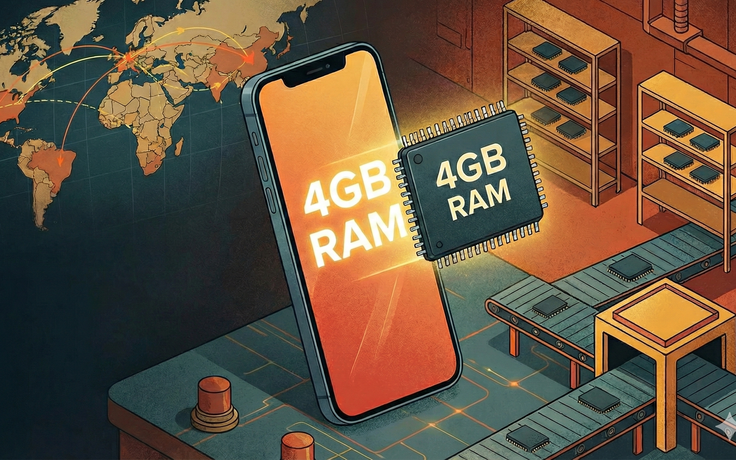 RAM 4 GB có thể trở lại trên điện thoại do khan hiếm bộ nhớ