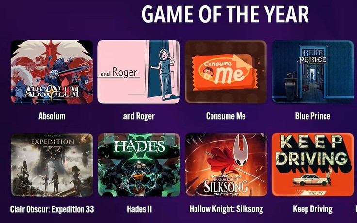 Game indie thống trị bảng xếp hạng The Game Awards 2025