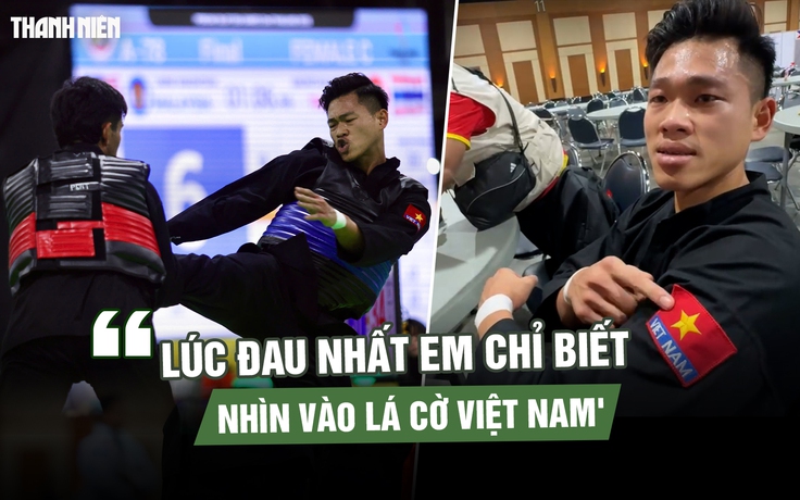 Võ sĩ Nguyễn Tấn Sang kiên cường đoạt HCV: 'Lúc đau nhất em chỉ biết nhìn vào lá cờ Việt Nam'