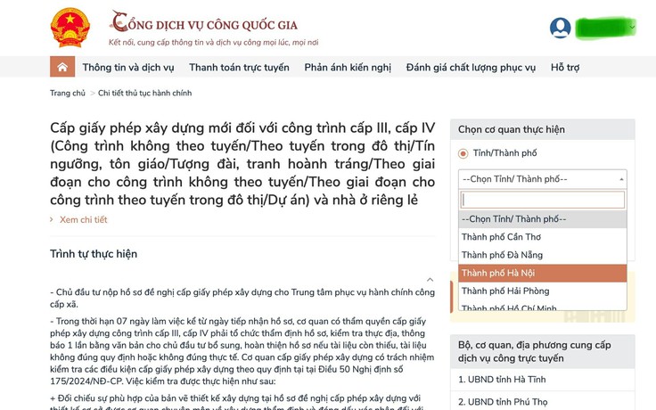 Từ tháng 7.2026, cấp giấy phép xây dựng hoàn toàn trực tuyến trong 7 - 10 ngày