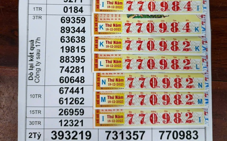 Trúng xổ số miền Nam ngày 18 tháng 12, khách ở miền Tây tức tốc đi đổi thưởng