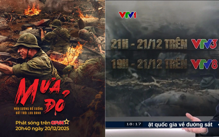 'Mưa đỏ' lên sóng QPVN, VTV giờ vàng cuối tuần