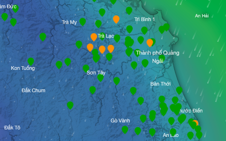 9 tỉnh miền Trung mưa lớn, biển Gia Lai - Cà Mau sóng cao 5 m