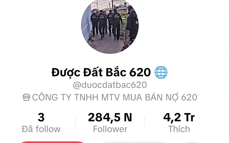 'Ông trùm' băng nhóm đòi nợ thuê có kênh TikTok triệu view 'Được Đất Bắc 620'