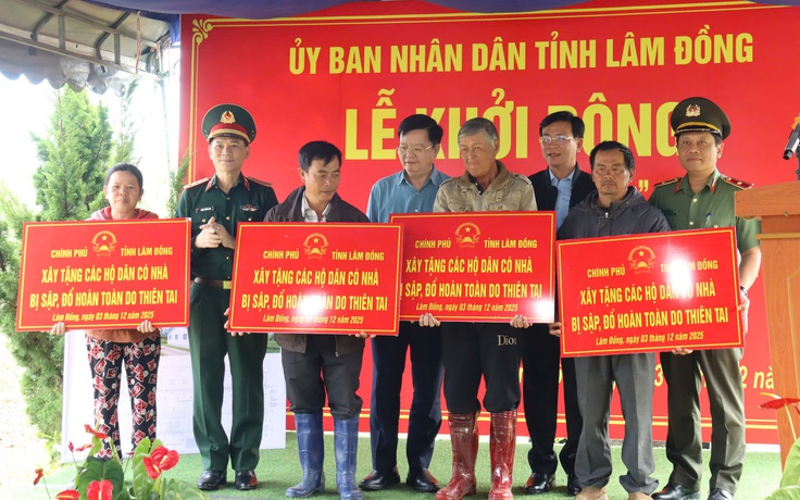 Lâm Đồng khởi động 'Chiến dịch Quang Trung', xây tặng dân xã D’Ran 4 căn nhà