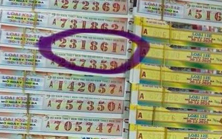 Hàng loạt vé trúng xổ số miền Nam ngày 30 tháng 12 đài Bến Tre lộ diện