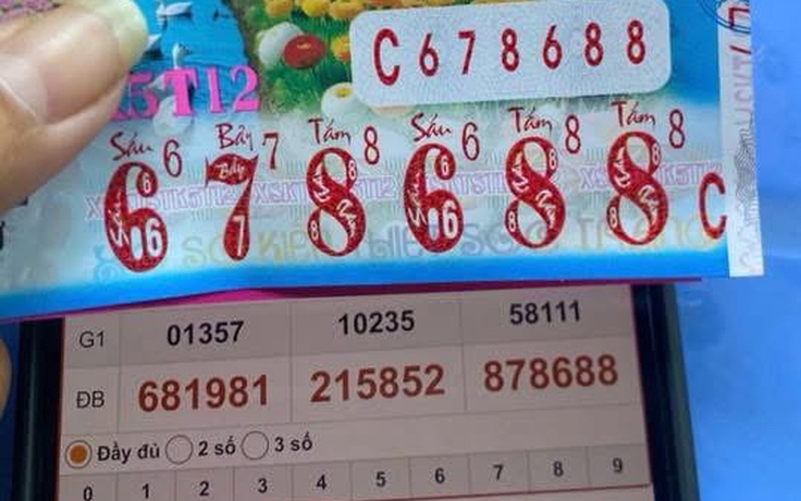 Dãy số đẹp trúng độc đắc xổ số miền Nam ngày 31 tháng 12